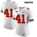 Youth NCAA Ohio State Buckeyes Hayden Jester #41 College Stitched No Name Authentic Nike White Football Jersey AA20I37OW